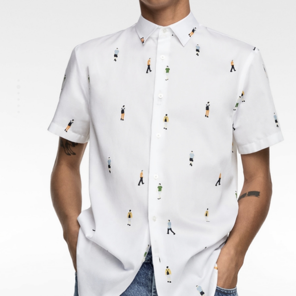 Zara man print shirt